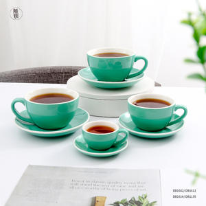 TaoDongYan Ceramic <b>Tea</b> <b>Cup</b> <b>And</b> <b>Saucer</b> <b>Set</b> Solid Color Round For Afternoon <b>Tea</b> DB1682 - Product Image 5