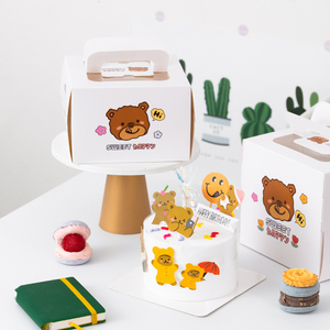 Các tông giấy quà tặng bao bì hộp bánh nhỏ bán buôn Chất lượng cao rõ ràng cửa sổ sang trọng cứng nhắc hộp bìa có thể tái chế - Product Image 3