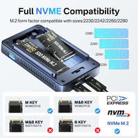 Station d'accueil Thunderbolt 3 40 Gbps avec double boîtier SSD NVMe M.2, Hub Thunderbolt 4, PD 100W, HDMI 4K, USB-A 10 Gbps