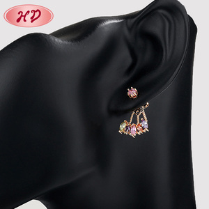 Fashion Geometric Crystal Cubic Zircon Stud <strong>Earrings</strong> Geometric <strong>Square</strong> Crystal <strong>Diamond</strong> Gold <strong>Earring</strong> for Ladies - Product Image 3