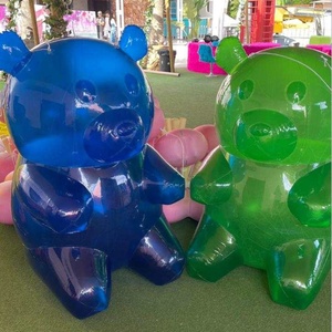 Giocattoli in PVC blu trasparente giocattoli animali gonfiabili con orso orsacchiotto gonfiabile giocattoli da esposizione - Product Image 1