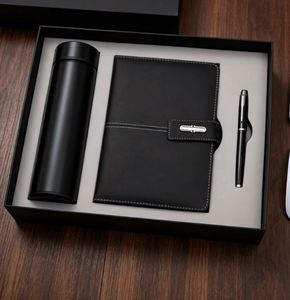 Customized Logo Leather Notebook Corporate Gift A5 Diary Wholesale Promotional Luxury Business Pen Usb Drive <b>Note</b> <b>Book</b> Set - Product Image 4