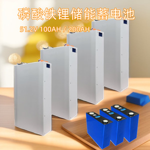 LiFePO4แบตเตอรี่เก็บพลังงานแบบติดผนัง51.2V 200AH 100AH พร้อมระบบสื่อสาร RS485สำหรับระบบพลังงานแสงอาทิตย์แบบกริดในบ้าน - Product Image 4