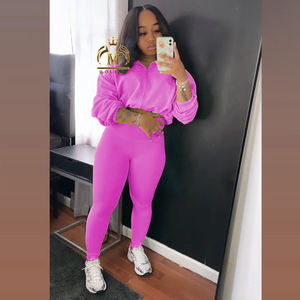 חורף בסתיו נשים תלבושות של בגדי עור וחותלות 2 חתיכה התאמת ערכות נשים jogers להגדיר שתי חתיכות נשים jogers להגדיר שתי חתיכות נשים בגדים - Product Image 5