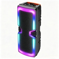 Altavoces Portátiles para Exteriores con Luces RGB, Altavoz Bluetooth, Recargable, TWS, Estéreo, Karaoke, Control Remoto, en Bolsa de Polipropileno, Caja de Espuma a Color