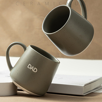Vente en gros 400ml tasse en céramique minimaliste père papa cadeau café tasse à thé jour personnalisé tendance tasses en céramique tasse à café tasse