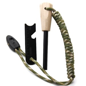 Allume-feu en bâton de magnésium 8 mm x 80 mm avec manche en bois, outil de survie pour le camping en plein air - Product Image 5
