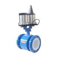 Convertidor de flujo electromagnético a batería Precio líquido Medidor de flujo magnético alimentado por batería