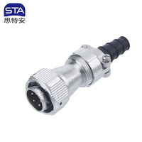 Conector de Alimentación Industrial y Automotriz WY20 IP67 a Prueba de Agua, Enchufe de Aviación de 2, 3, 4, 5, 6, 7, 8, 9, 10, 12, 14 y 15 Pines