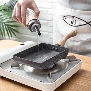 モダンデザインエコフレンドリーたまご焼き器　アルミ合金セラミックノンスティック木製ハンドル7インチ長方形パン - Product Image 5