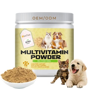 Poudre multivitaminée pour chiens en marque propre avec probiotiques, soutient l'intestin, les articulations et la mobilité, soulage les démangeaisons, la peau et le pelage, avec des minéraux et des antioxydants - Product Image 1