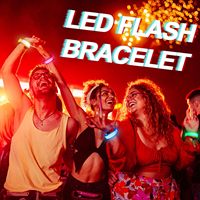 Bracelets en tissu lumineux à LED avec logo personnalisé Bracelets clignotants pour les fêtes qui brillent dans le noir Raves Concerts Camping Événements sportifs