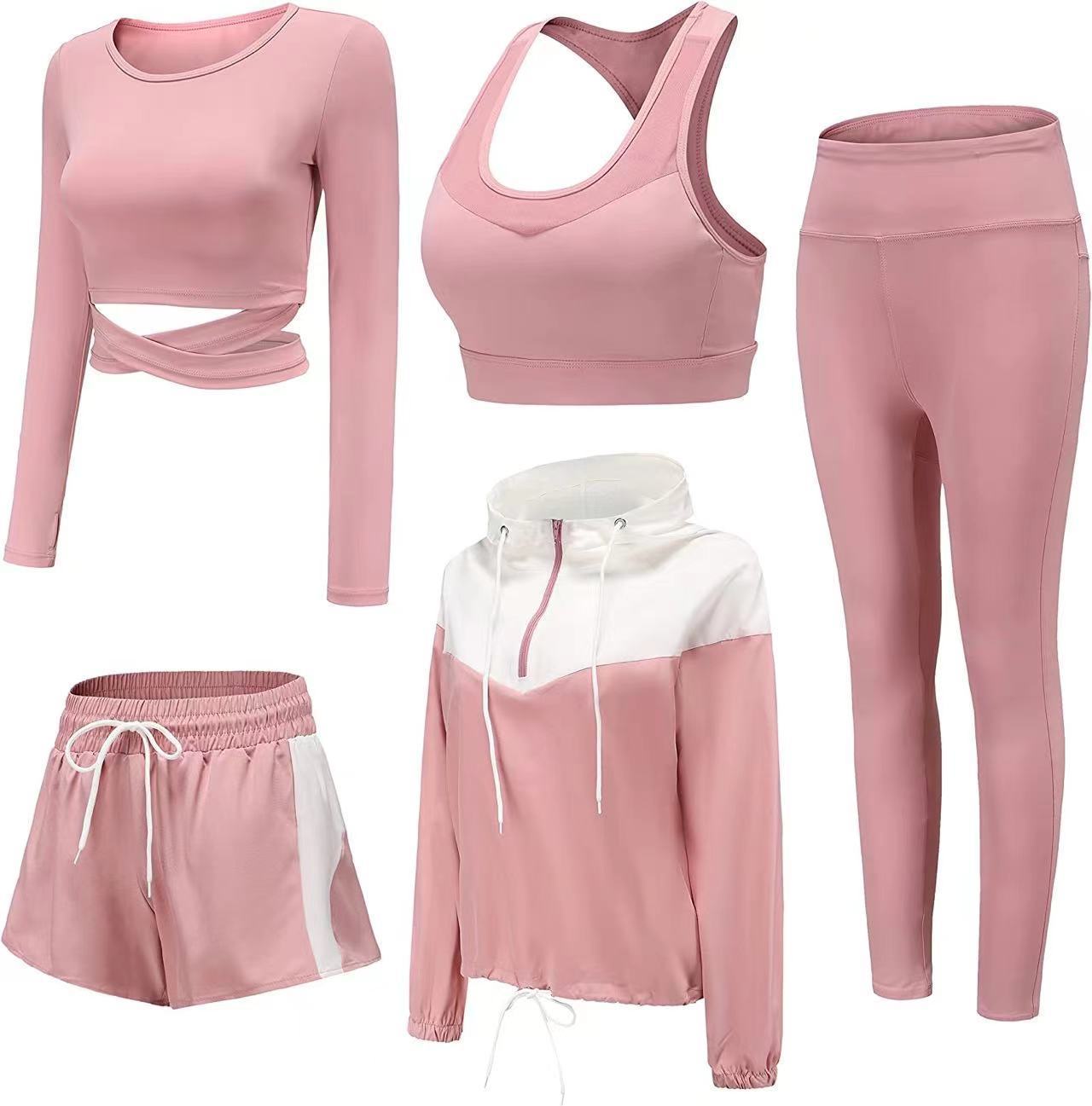 Ensemble cinq pièces rose