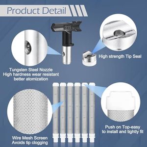 Bộ súng phun không khí nóng, bộ lọc vòi phun, phụ kiện máy phun không khí, súng phun sơn không khí - Product Image 4