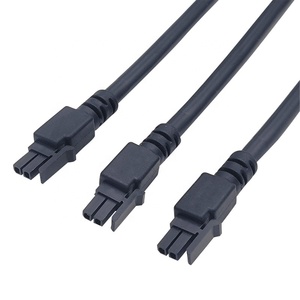 Molex 43025系列微配合3.0公母连接器2针4针包复成型电缆电源延长线 - Product Image 1