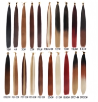 Rambut Sintetis Lurus 22 Inci untuk Kepang Crochet, Warna Hitam untuk Wanita, Lurus Panjang, Gelombang Halus, Single Weft, Merek DE, 150g