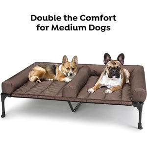 Surewalhome Verhoogde Hondenbed Met Afneembare <span class=keywords><strong>Bolster</strong></span>, Verhoogde Hondenbank Voor 2 Honden Van De Grond Verhoogde Tweepersoonsbedden - Product Image 6