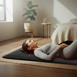 Matelas de thérapie corporelle multifonctionnel électrique en cuir PU avec lumière rouge pour améliorer la circulation et la relaxation - Product Image 2