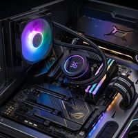 Refroidisseur de processeur liquide OEM 120 AIO avec écran d'affichage numérique de la température pour PC de jeu AMD Ryzen RTX, radiateur carré haut de gamme