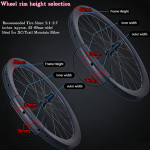 Jeu de roues VTT professionnelles de 29 pouces, ultra-légères en fibre de carbone, roues de vélo de montagne, moyeu à cliquet 36T, frein à <span class=keywords><strong>disque</strong></span>, pièces de vélo - Product Image 5