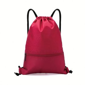 Custom Logo <b>Drawstring</b> <b>Backpack</b> Durable Waterproof Lightweight Nylon Polyester Fashionable Promotional Gift Bag - Product Image 2