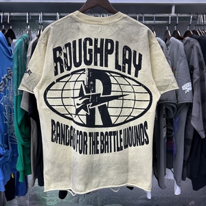 Camiseta de <span class=keywords><strong>Hombre</strong></span> Estilo Americano High Street, con Estampado de Letras, <span class=keywords><strong>Ropa</strong></span> con Agujeros, Marca de Lujo <span class=keywords><strong>Hip</strong></span> <span class=keywords><strong>Hop</strong></span>, Camisetas Rough Play <span class=keywords><strong>para</strong></span> <span class=keywords><strong>Hombre</strong></span> - Product Image 2