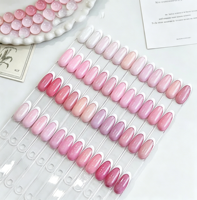 Kit de vernis à ongles gel UV DIY pour créateurs OEM, 48 couleurs, blanchiment doux, paillettes fines, rose prune, couleur unie, pour salon de photothérapie