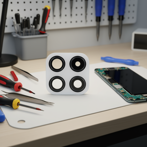 Cache-objectif blanc de remplacement pour Galaxy A22 5G – Composant de réparation pour appareil photo de téléphone - Product Image 3