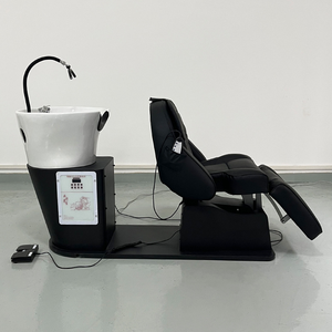 Lit de lavage de cheveux électrique massant, spécialement conçu pour les salons de coiffure - lit de lavage de cheveux semi-inclinable avec circulation d'eau. - Product Image 3