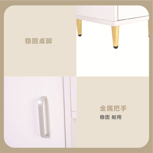 Mesa de Manicura Minimalista Blanca con Superficie de Vidrio y Soporte para Manos para Uso en Salón - Product Image 5