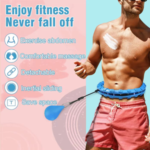 Aro de entrenamiento para cintura y abdomen <span class=keywords><strong>2</strong></span> <span class=keywords><strong>en</strong></span> <span class=keywords><strong>1</strong></span>, aros ajustables para pérdida de peso, 24 nudos desmontables para adultos y mujeres - Product Image 3