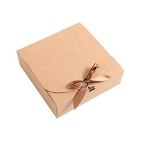Boîte cadeau pliable en papier kraft recyclable, forme carrée, gaufrage, pelliculage mat, forme personnalisée pour cadre photo, boîte à bonbons, impression