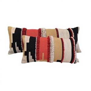 Hot Selling Designer Boho Outdoor Lumbar Pillow Cover Unique Handwoven Decorative <b>Throw</b> Pillow Vintage Geometric Pattern ITHL - Product Image 1