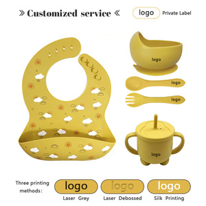 Kit repas en silicone de qualité alimentaire pour enfants, avec base à ventouse, plateau et bol compartimentés, fournitures de repas quotidiennes pour bébé, <span class=keywords><strong>vaisselle</strong></span> durable pour nouveau-né - Product Image 5