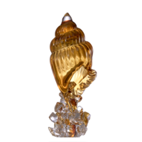 Coquille spirale en cristal d'ambre, sculpture décorative pour cabine de bateau et intérieur nautique