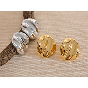 Boucles <span class=keywords><strong>d</strong></span>'oreilles clous géométriques rondes brillantes en acier inoxydable 316L JINYOU 973, anti-allergiques, métal simple, bijoux quotidiens - Product Image 3