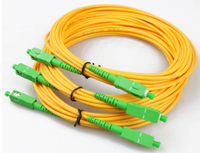 Kabel Patchcord Fiber Optik Simplex Duplex SM 3.0mm 3m 5m Harga Pabrik PVC atau LSZH Fiber Optik Jumpler untuk Ftth