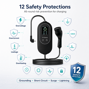 Pronta Consegna: Stazione di Ricarica Portatile 7KW Tipo 2 16A 32A IP65 per <span class=keywords><strong>BMW</strong></span>, TESLA, BYD, Aion V - Caricatore EV con Spina EU - Product Image 6