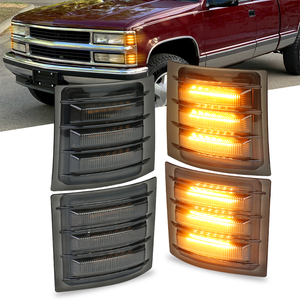 OVOVS Kit d'assemblage de feux d'angle avant clignotants pour <span class=keywords><strong>Chevrolet</strong></span> C10 C/<span class=keywords><strong>K</strong></span> 1994 1998 <span class=keywords><strong>1500</strong></span> Blazer Suburban Tahoe 2500-3500 - Product Image 1