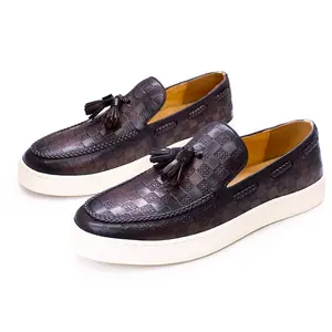 New Arrival Spring Autumn Slip On Loafer Genuine Leather Men Shoes Big Size Waking Casual Shoes Stock Moq 1 Pair Running Shoes