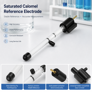 Électrode de référence au calomel saturé (SCE) pré-remplie avec pont salin unique pour les tests électrochimiques du pH et des ions - Product Image 3