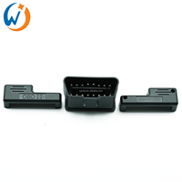 Encloser tipo OBD L Reemplazo de recuperación universal J1962 Carcasa macho OBD2 Conector OBD de 16 pines Enchufe automotriz OBD II
