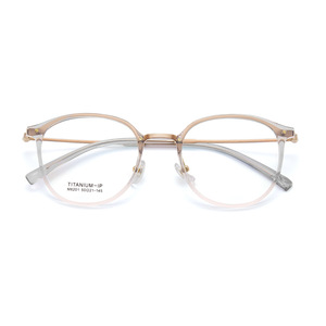 Monture de lunettes rondes rétro tendance M6201 en titane IP unisexe, montures optiques d'origine Danyang, taille moyenne, verres en résine - Product Image 1