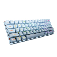 68 Keys Compact Wired Mechanical Keyboard Single Mixed Backlight 50M Clicks Anti-Ghosting Double-Shot Keycaps for Gaming Office
