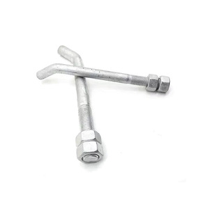 สลักเกลียวชุบสังกะสีแบบจุ่มร้อน M10 M24 <span class=keywords><strong>M16</strong></span>สลักเกลียวชนิด L สลักเกลียวคอนกรีตเคมี - Product Image 3