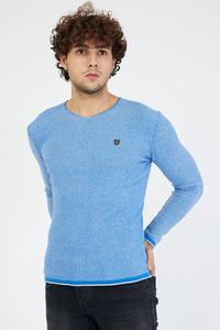 เสื้อสเวตเตอร์ถักแบบเรียบสำหรับผู้ชาย,เสื้อกันหนาวแขนยาวสีดำ - Product Image 3