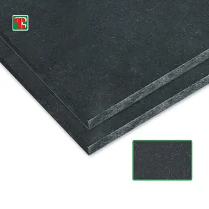 Panneau de fibres sans formaldéhyde résistant à l'humidité élevé en usine Mdf 15Mm 18Mm 3Mm feuille de Mdf à noyau de couleur noire ignifuge pour salle de bain