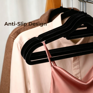 Percha de Plástico Personalizada con Logotipo, Color Personalizable, Percha de Terciopelo Antideslizante para Ropa - Product Image 3