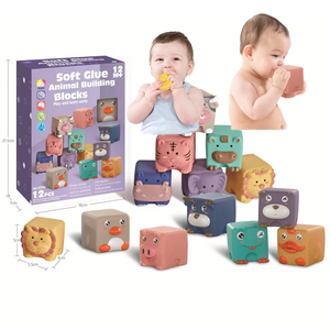 Top Manufacturing Cross-Border for Amazon Infant <strong>Puzzle</strong> Building <strong>Block</strong> <strong>Sets</strong> Soft Glue Stackable Music Toy Cognitive Relief - Product Image 1