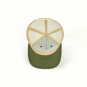 OEM China Manufacturer Mesh <b>Back</b> Slightly Curved Brim Youth Trucker Hat, Custom Woven <b>Patch</b> Green Breathable Trucker Cap - Product Image 6